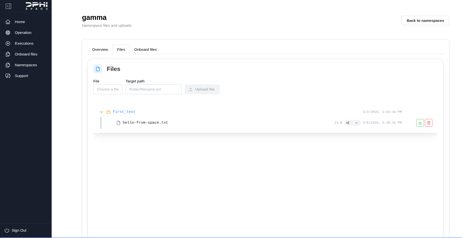 Namespace File Views